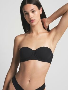 Skims Strapless Black Smooth Underwire Bra - Women Intimates